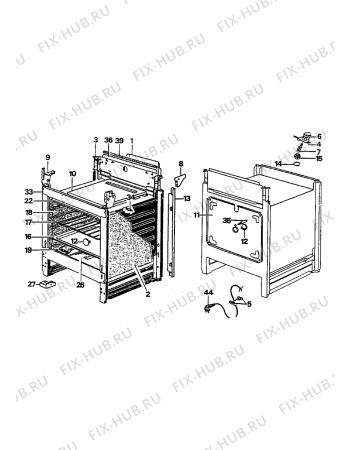 Взрыв-схема плиты (духовки) Nestor Martin 359.55W1 - Схема узла Oven equipment